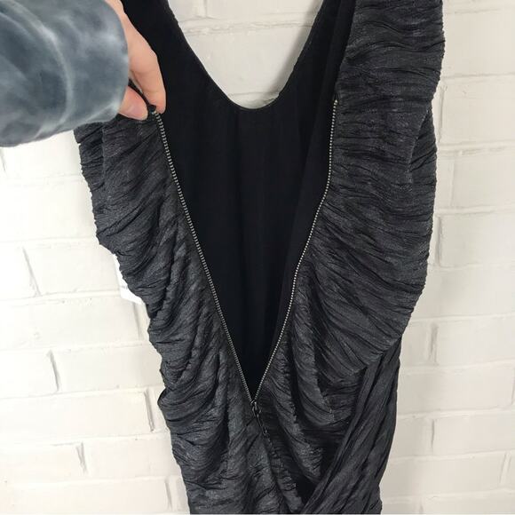 NWT Nicole Miller Sample Black Drape Formal Cocktail Dress Size 4 - Picture 11 of 15